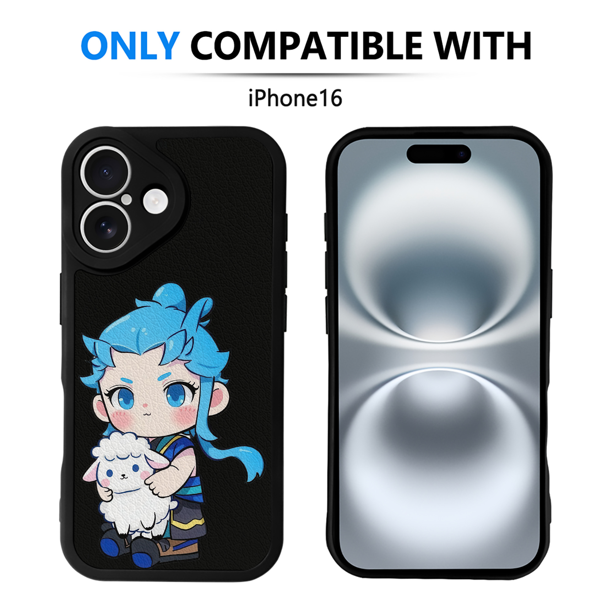 （画像用） Ne Zha 2 ナタ 魔童の大暴れ 【iPhone 16シリーズ対応】シリコンスマホケース（レザー調） 材質：シリコン